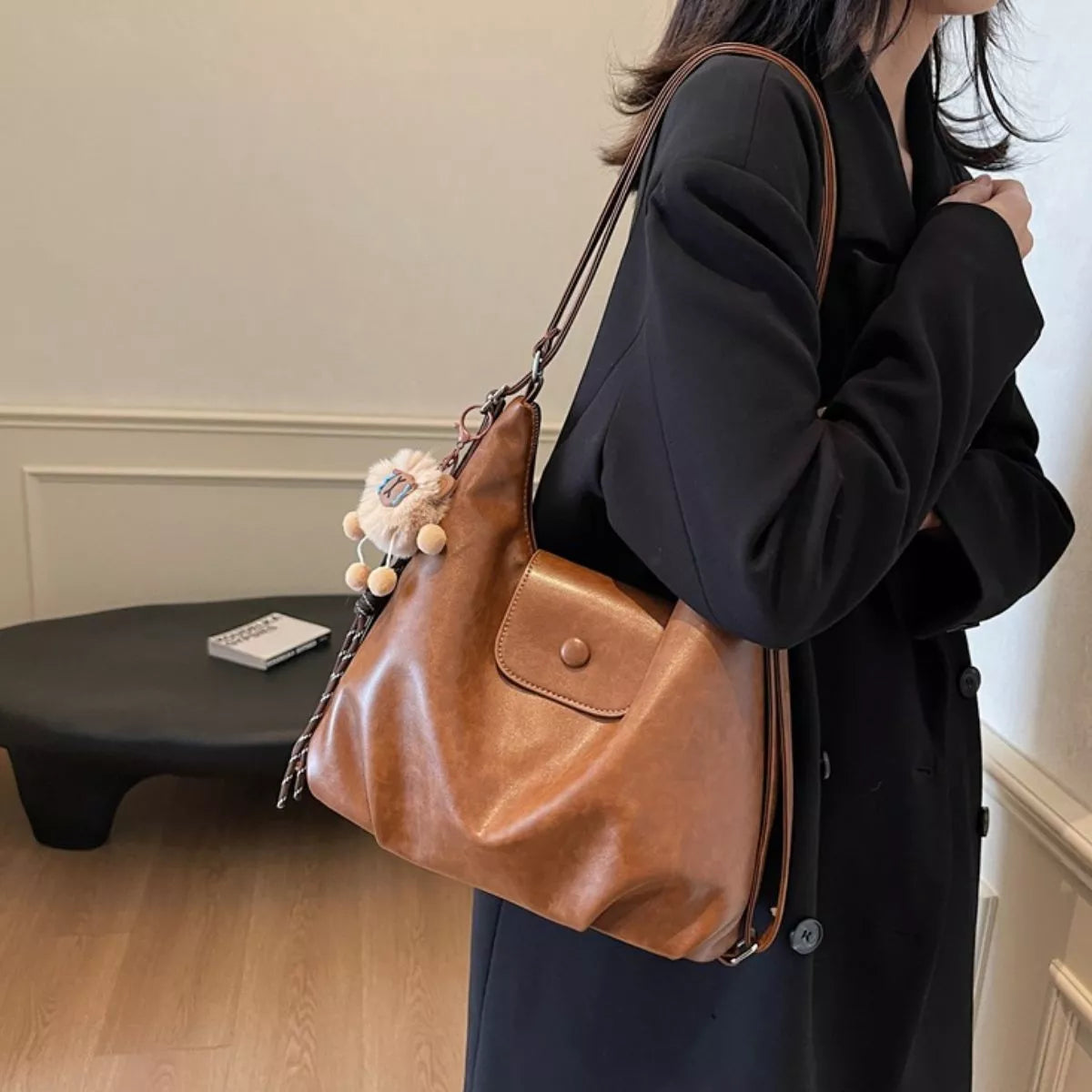 PU Leather Shoulder Bag