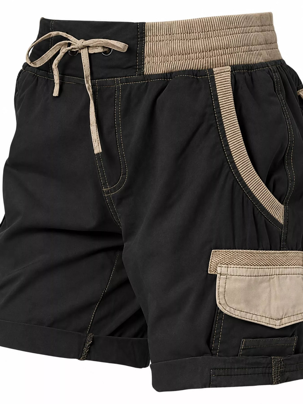 Full Size Drawstring Cargo Shorts Plus Size
