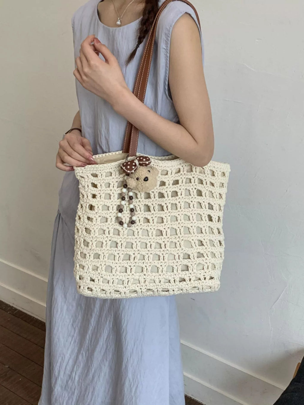 Woven Straw Handbag