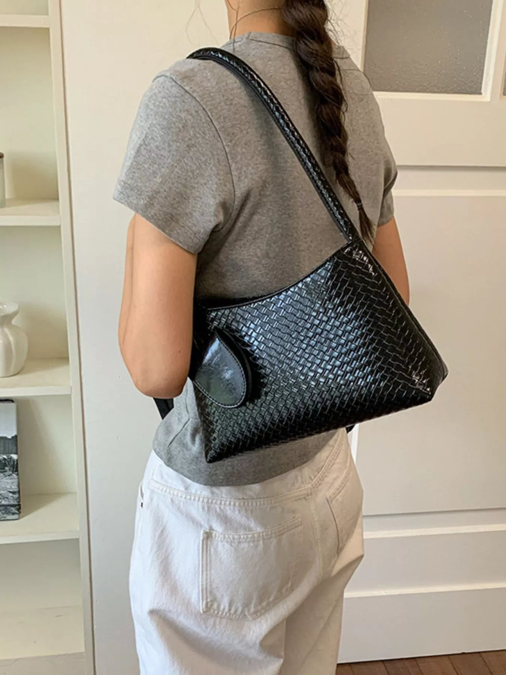 Woven Texture Shoulder Bag