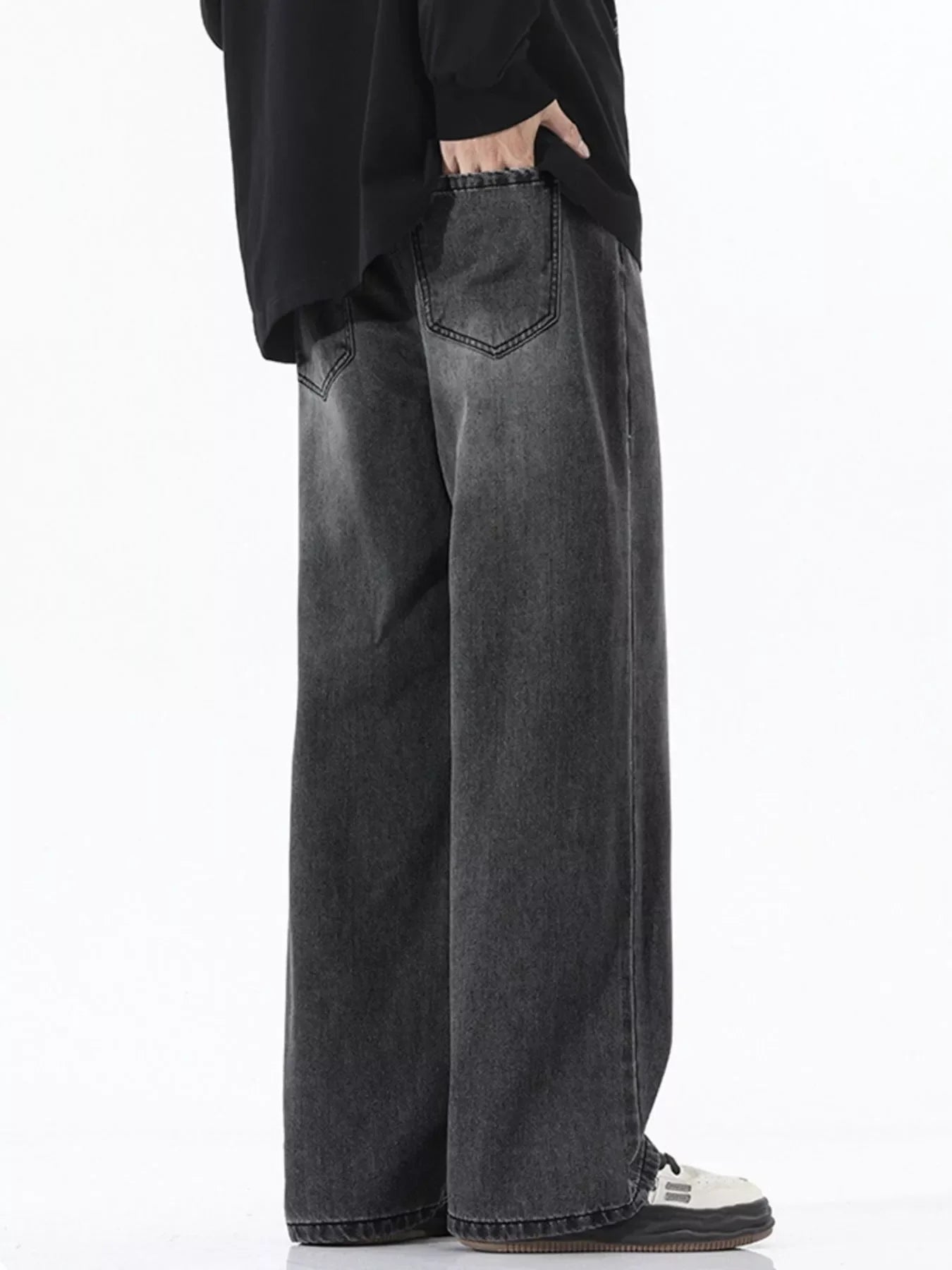 Men's Full Size Wide-Leg Relaxed Fit Jeans Plus Size