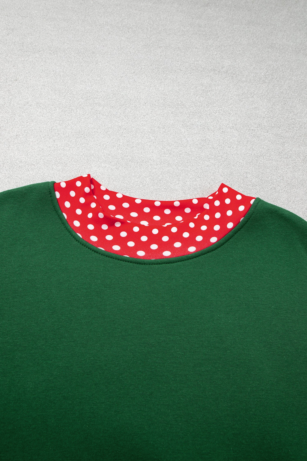 Orange Polka Dot Patchwork Round Neck Plus Size Sweatshirt