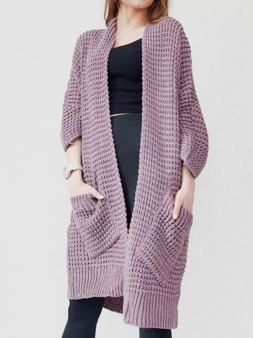 Chunky Knit Open Front Cardigan