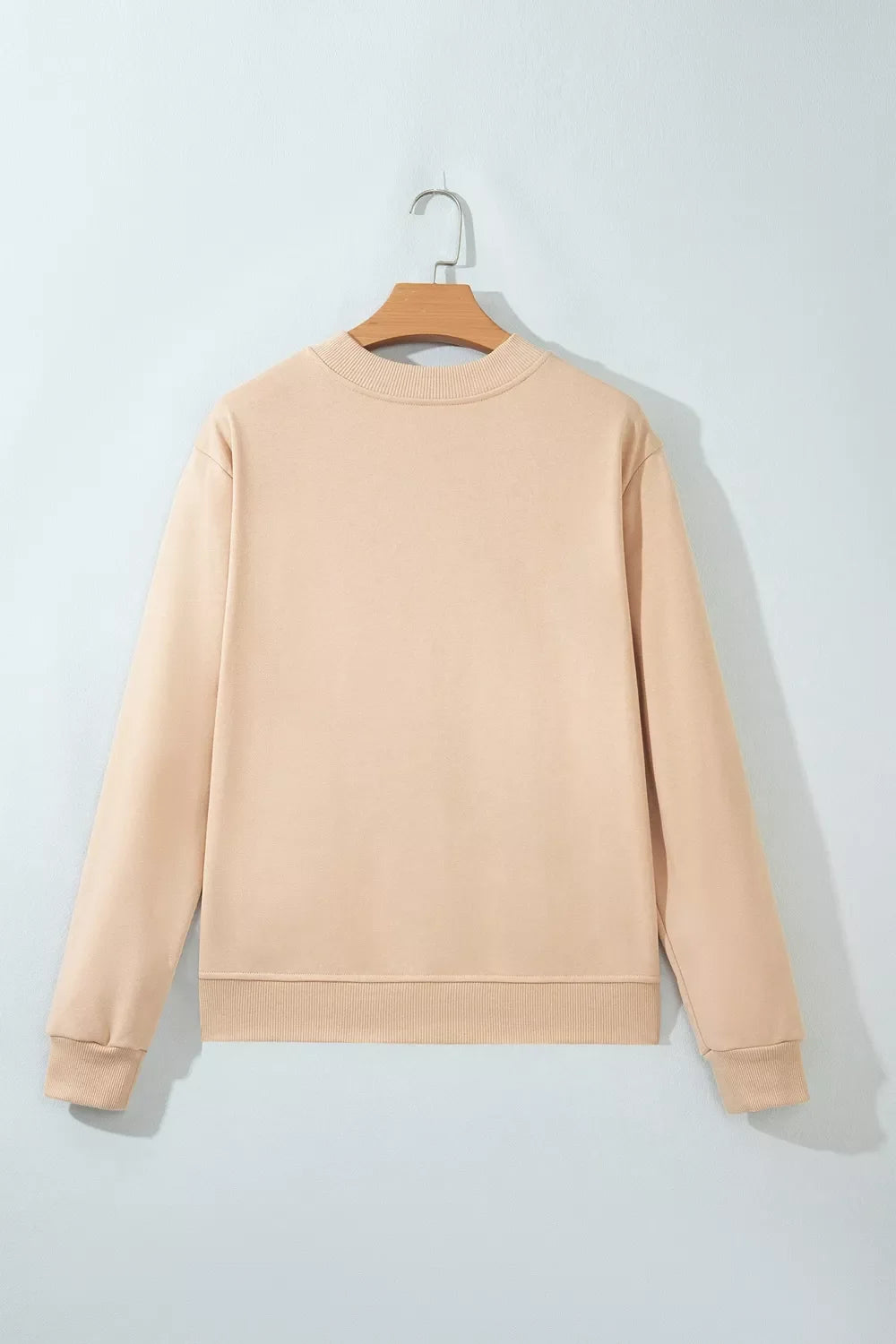 Western Embroidery Round Neck Pullover Long Sleeve Sweatshirt