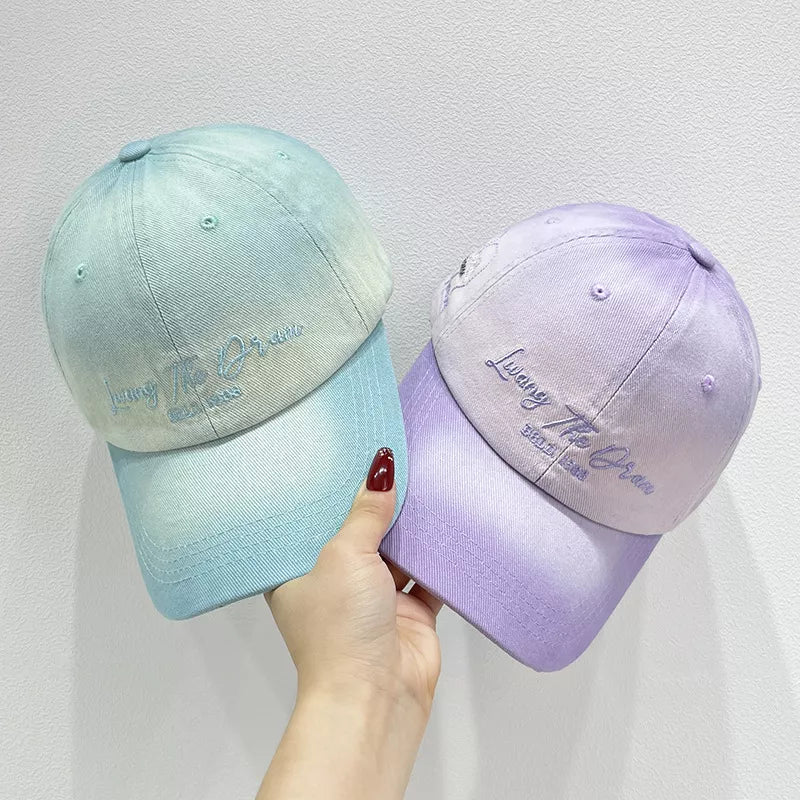 Gradient Color Embroidered Baseball Cap