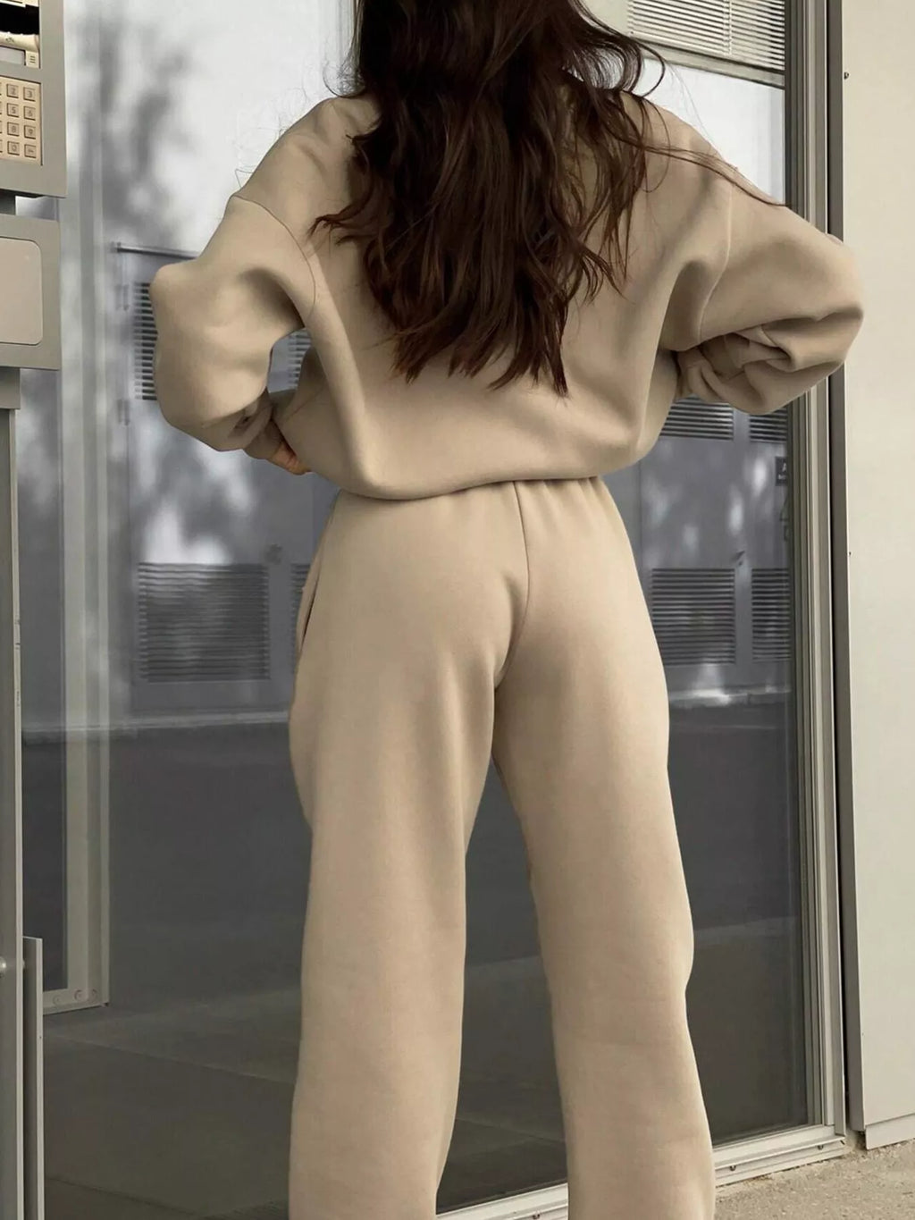 Half-Zip Sweatshirt and Joggers Set