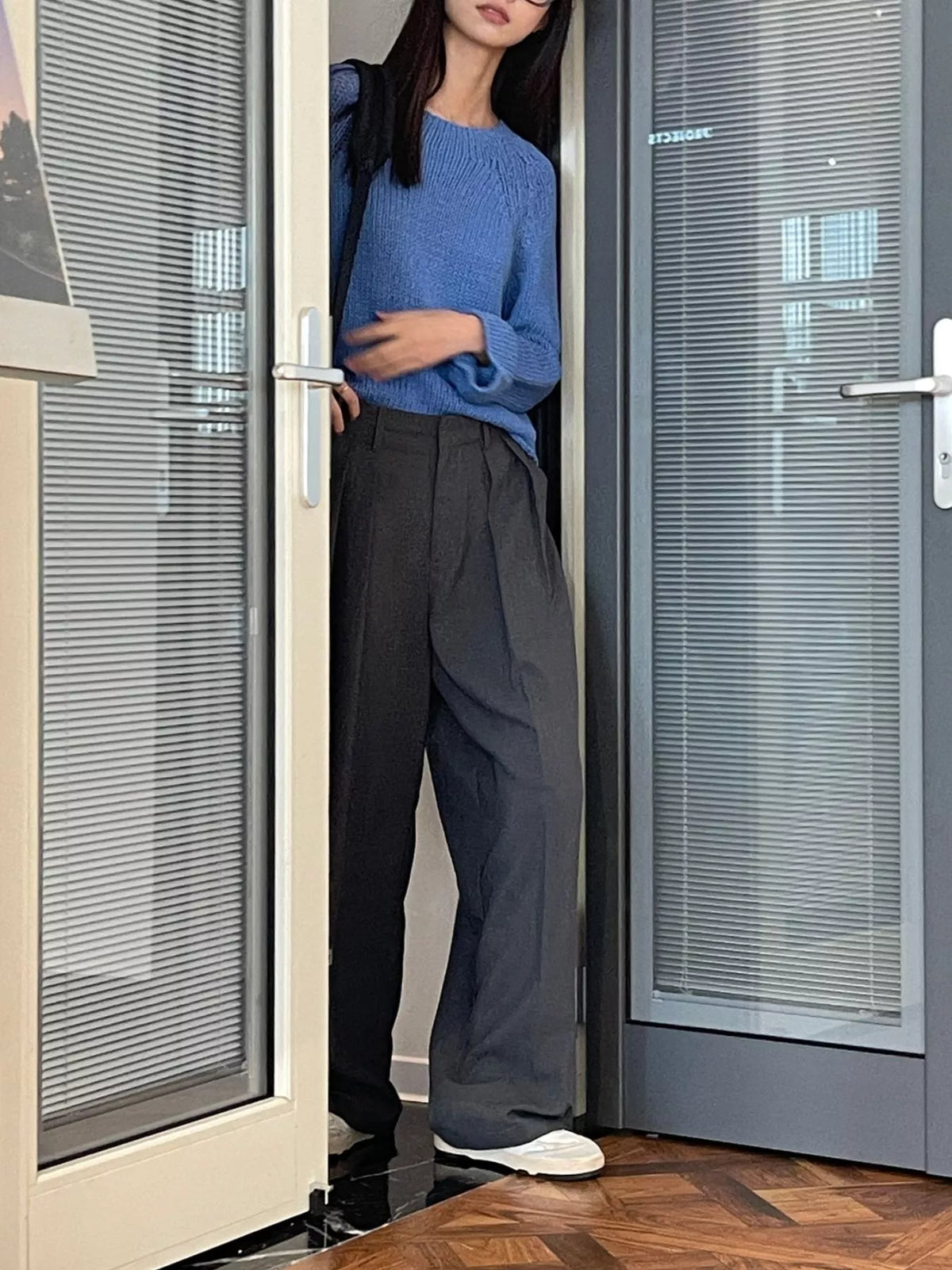 High-Waisted Pleated Wide-Leg Pants