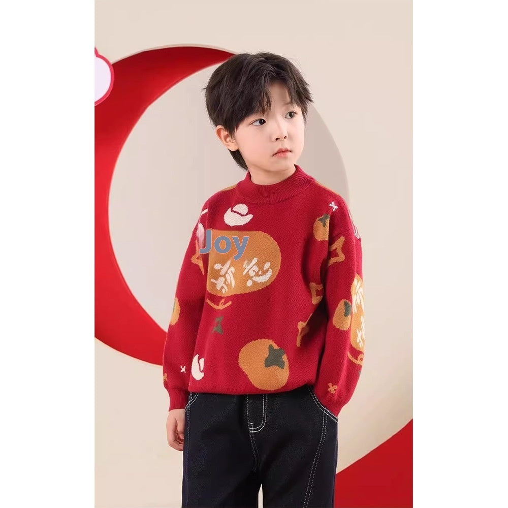 Autumn And Winter Clothing New Baby Red Sweater