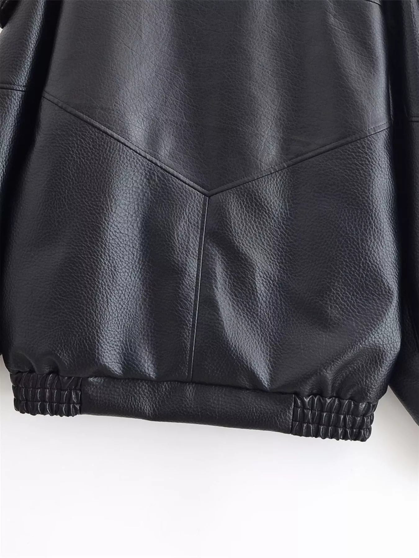 Asymmetrical Faux Leather Moto Jacket