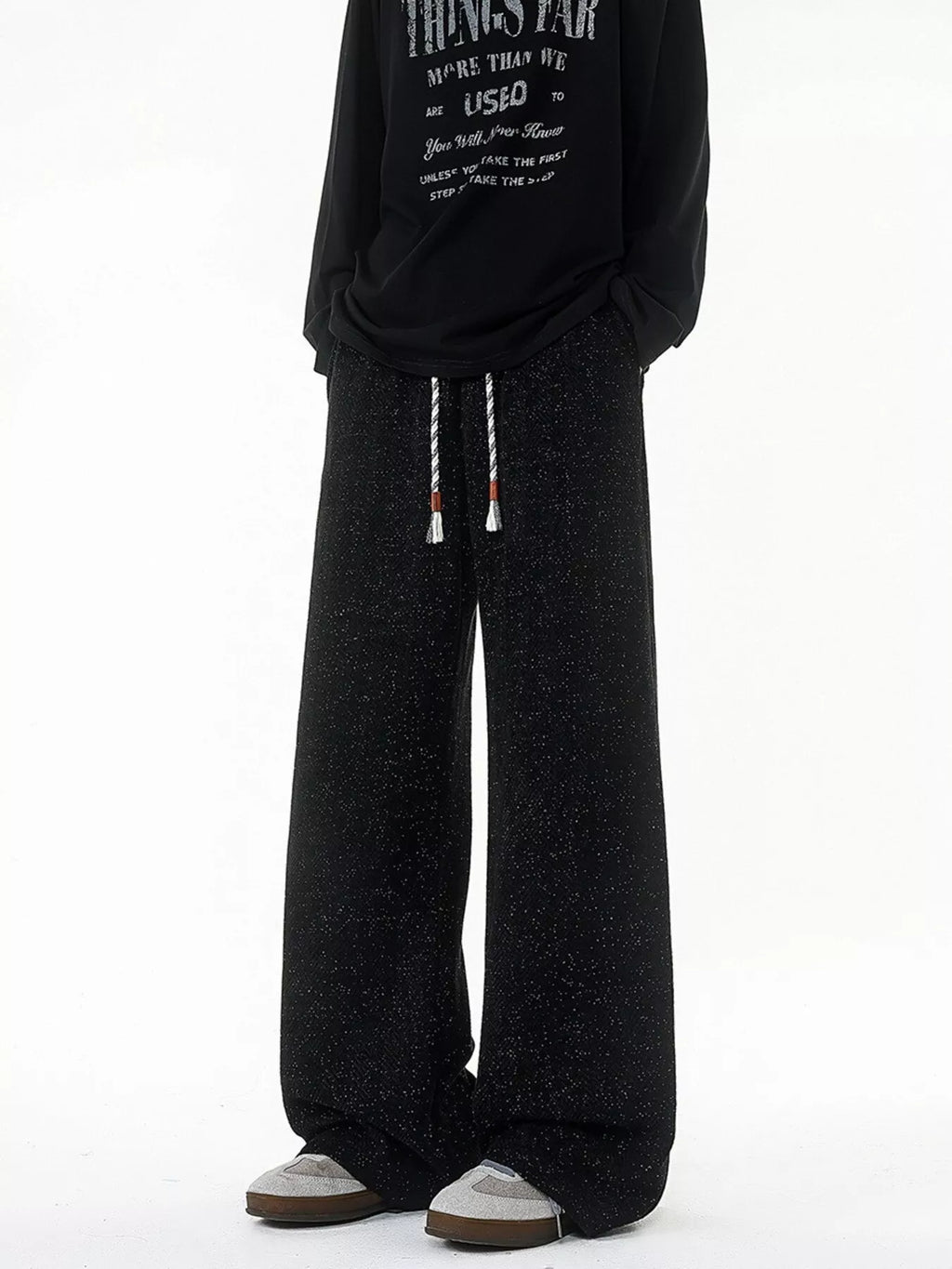 Men's Plus Size Relaxed Fit Textured Knit Pants