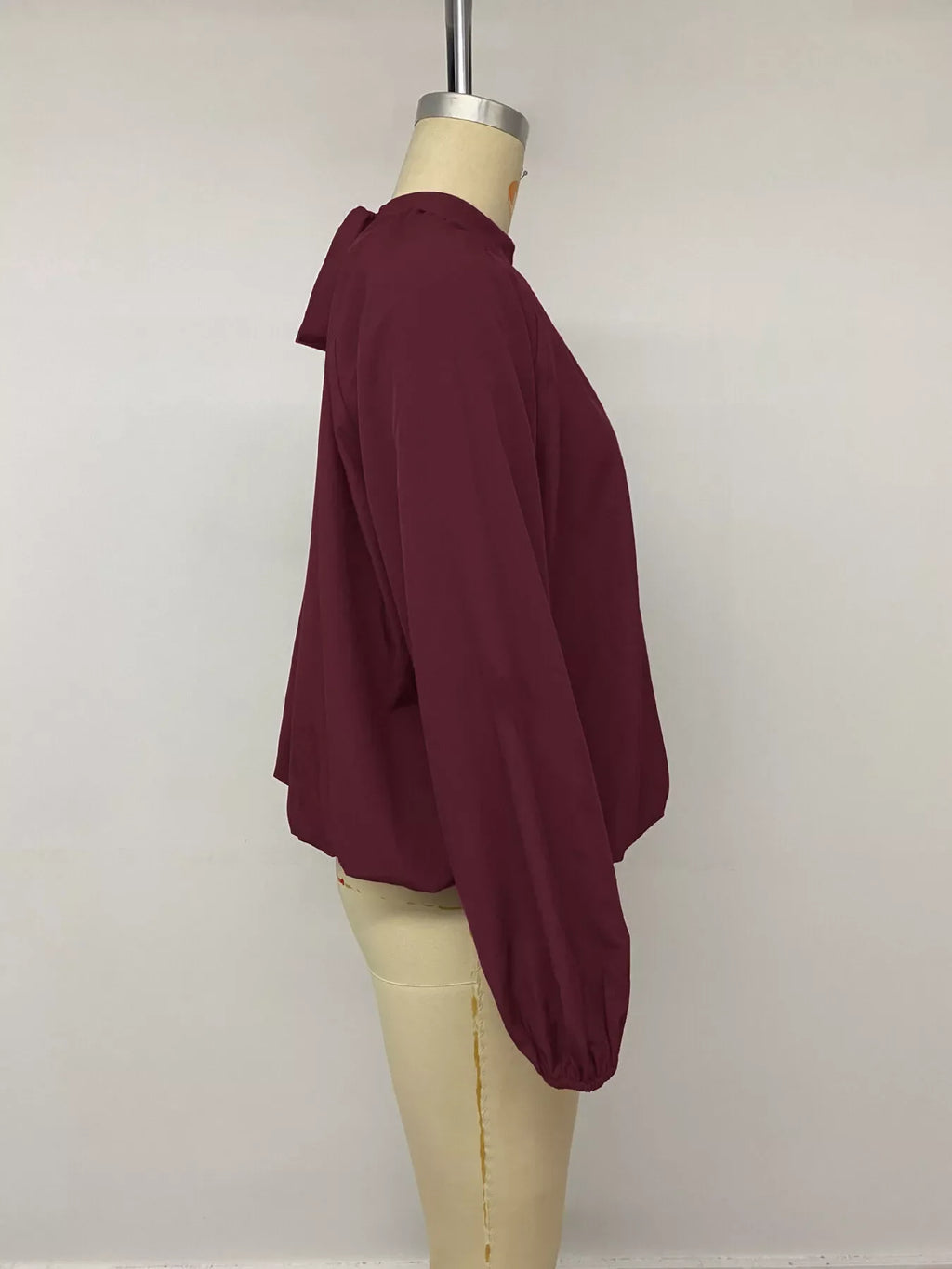 Tie Back Balloon Sleeve Blouse