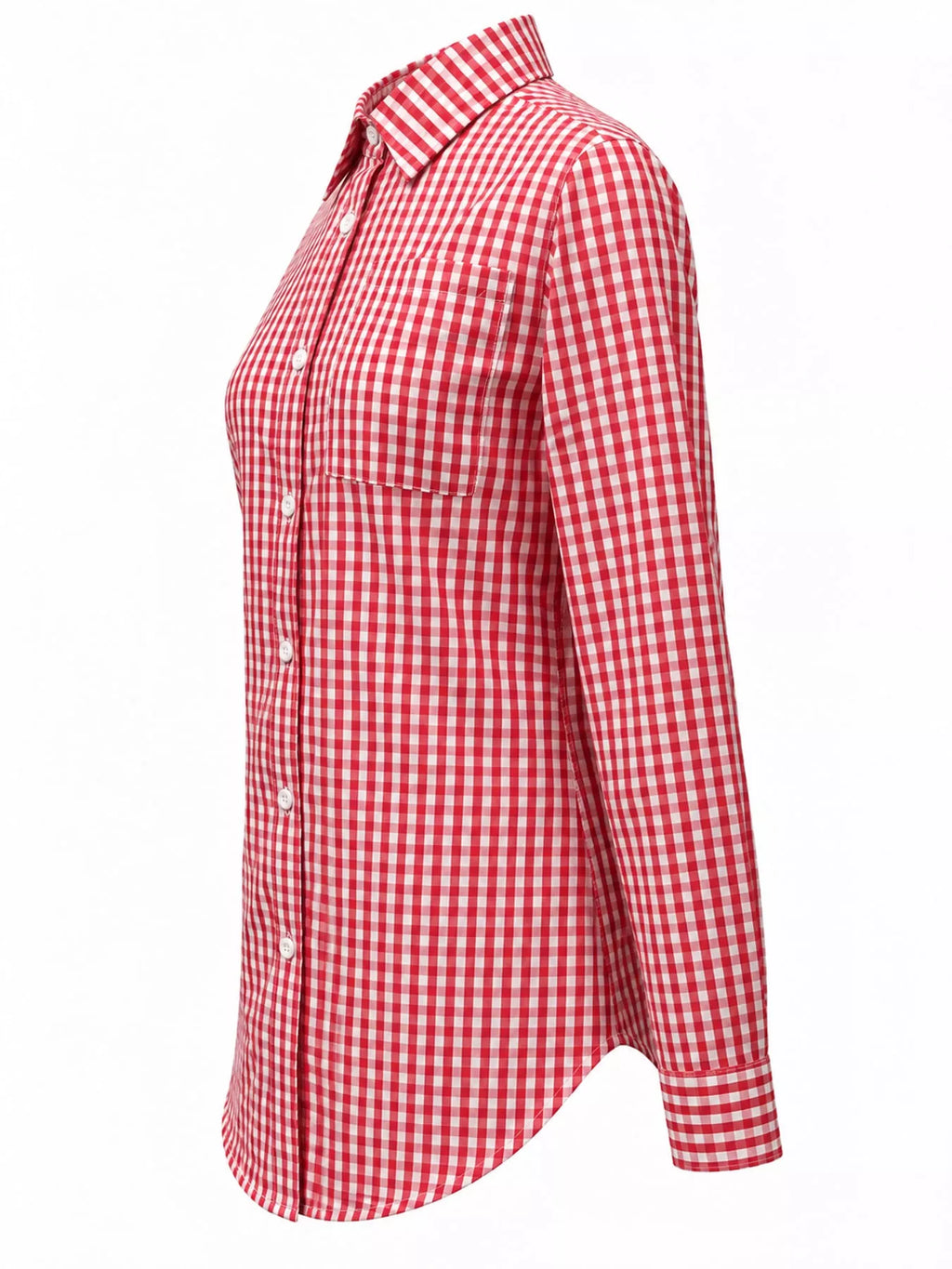 Plus Size Plaid Button-Down Long Sleeve Shirt