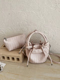 Woven Bucket Crossbody Bag