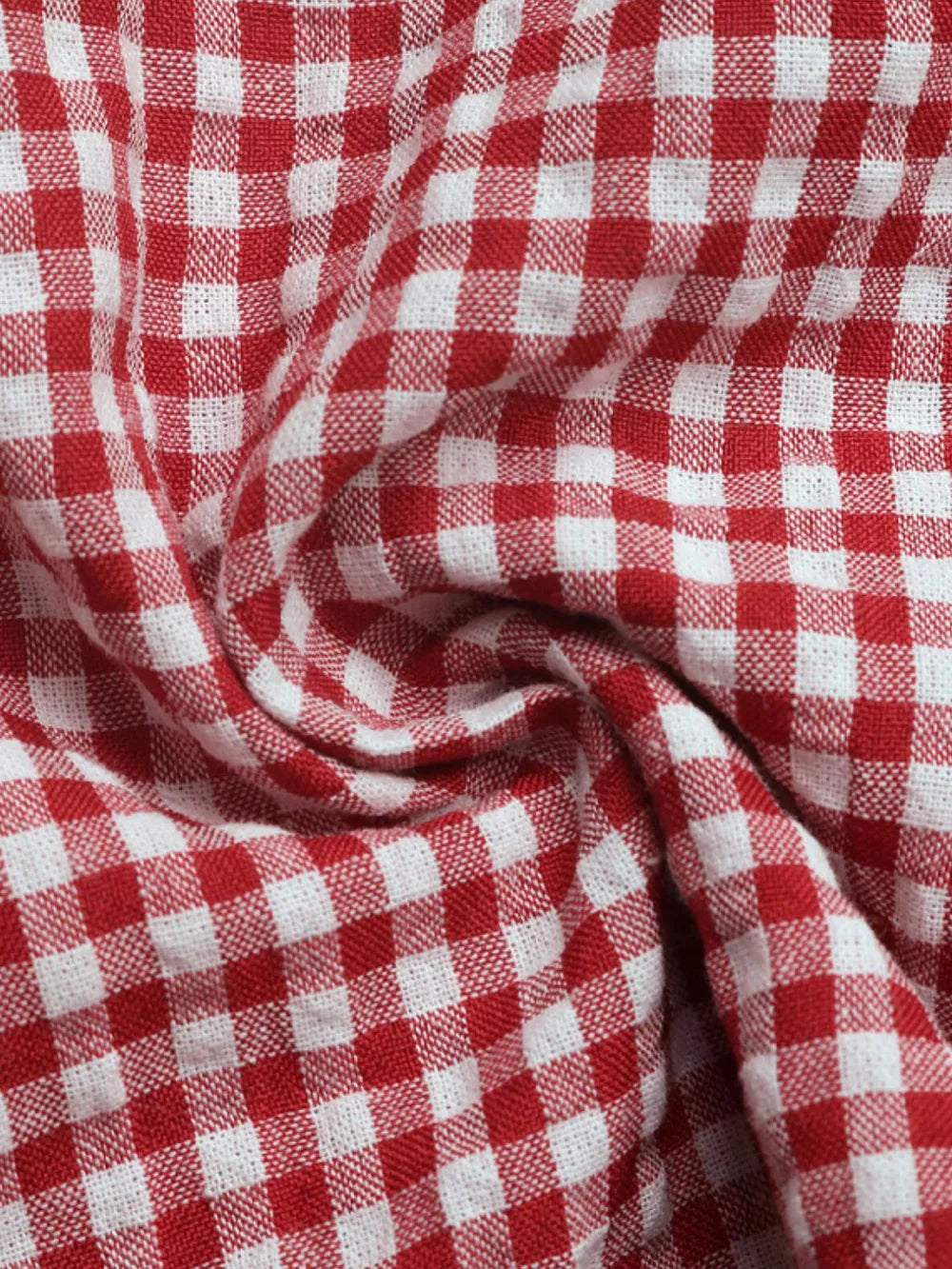 Contrast Plaid Square Neck Woven Tank Top