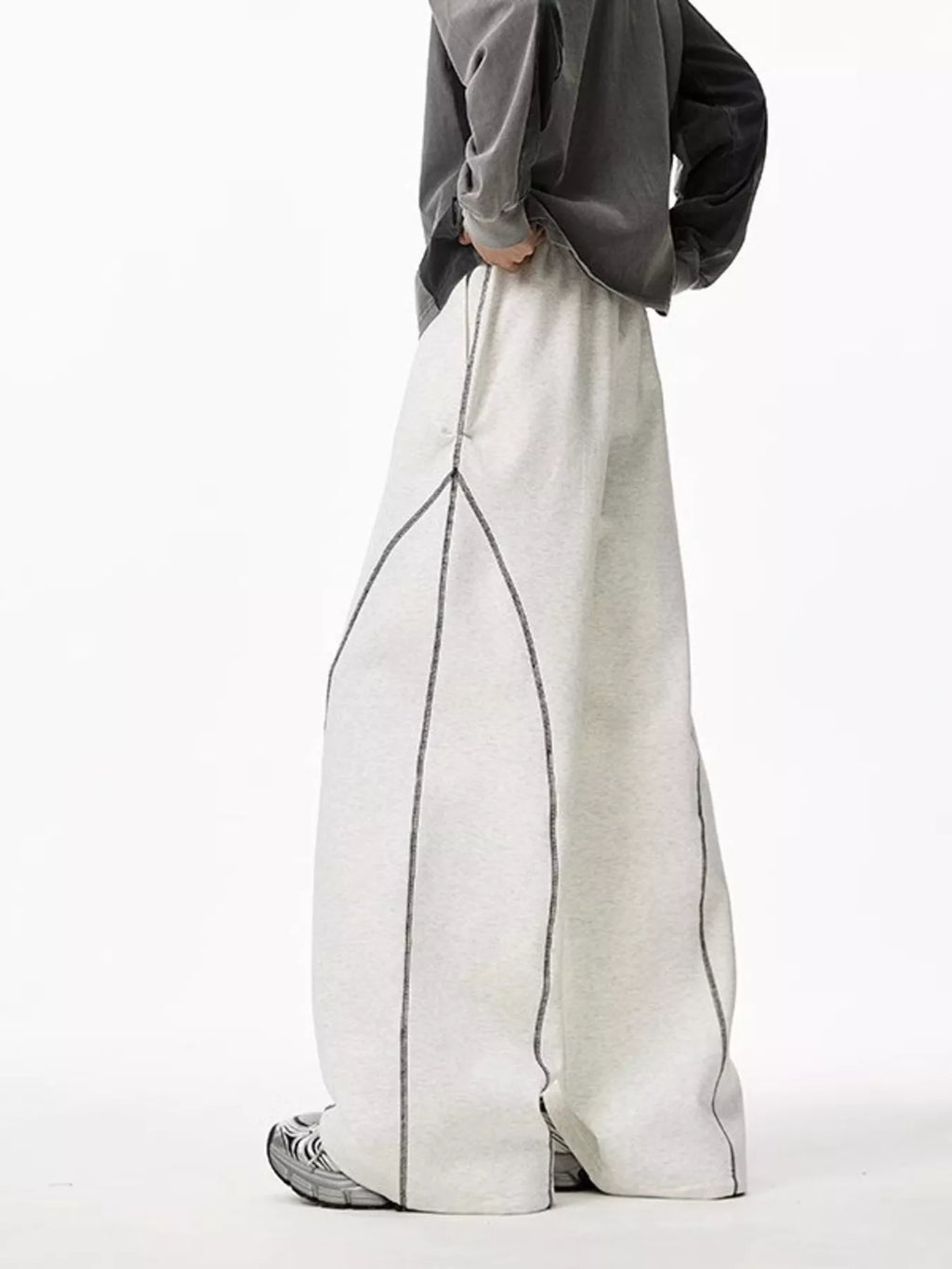 Men's Plus Size Wide Leg Drawstring Pants