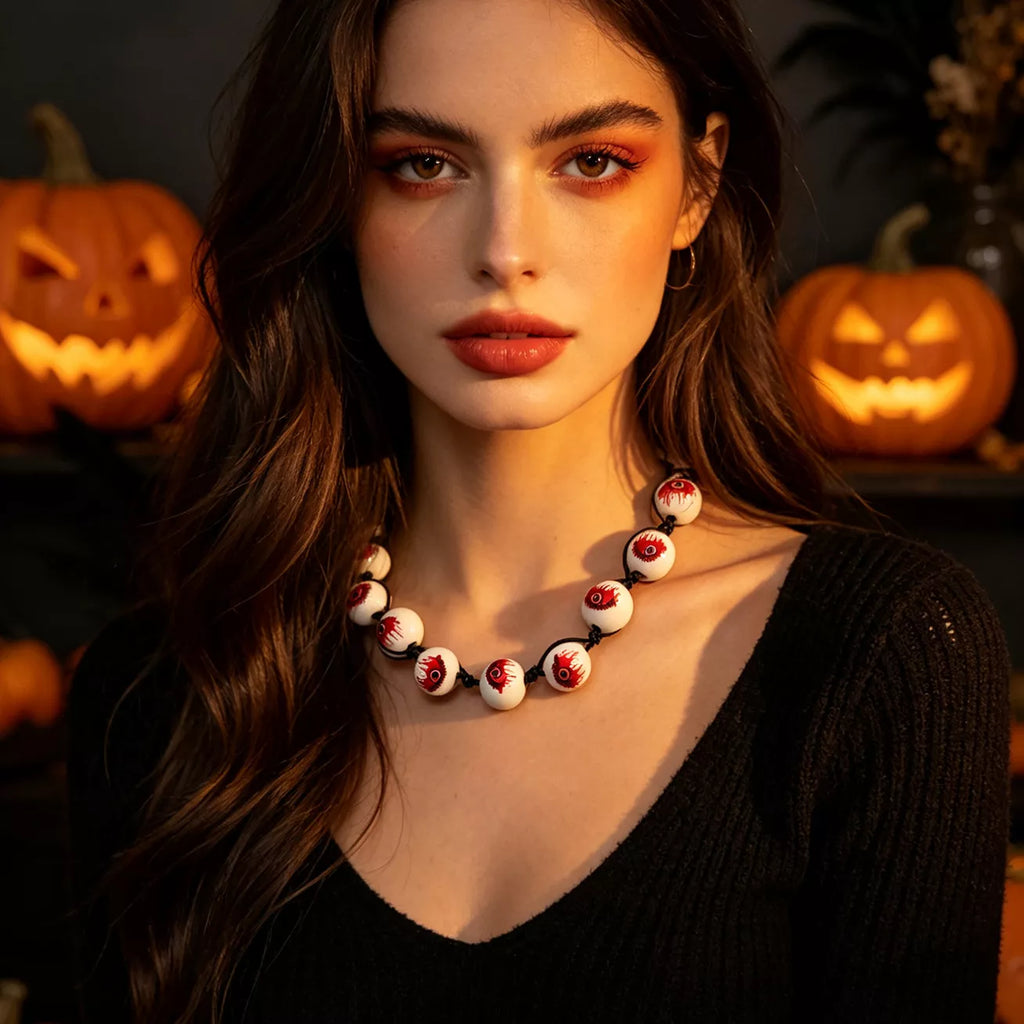 Halloween Beaded Choker Necklace