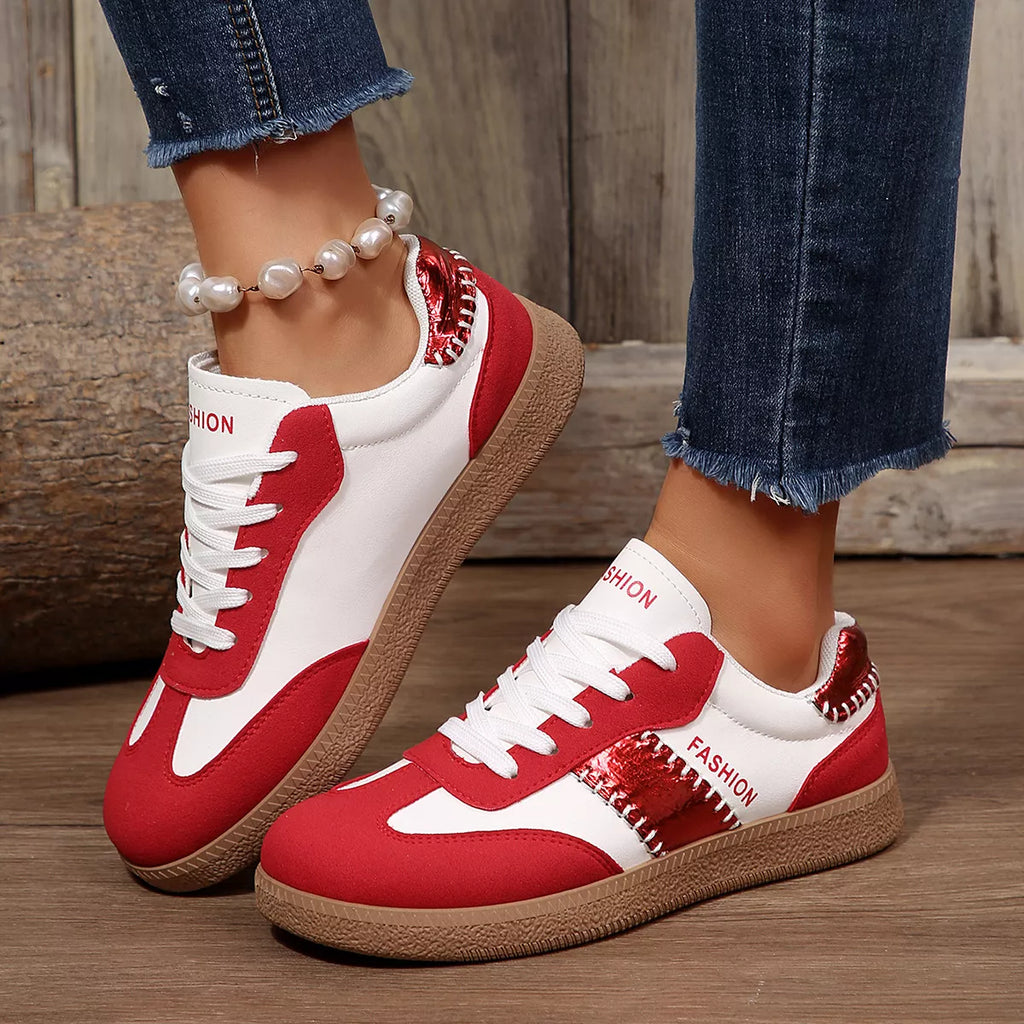 Lace-Up Flats Sneakers