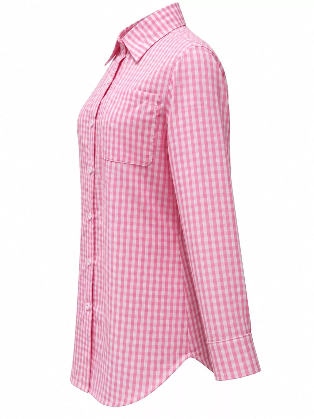 Plus Size Plaid Button-Down Long Sleeve Shirt
