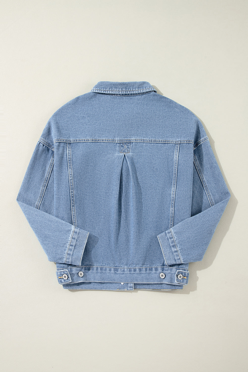 Stripe Denim Chest Pocket Oversize Jacket