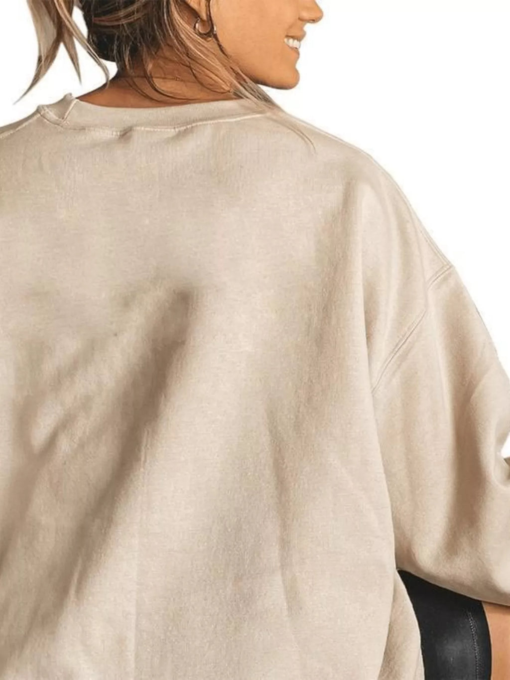 Halloween Pumpkin Floral Round Neck Sweatshirt