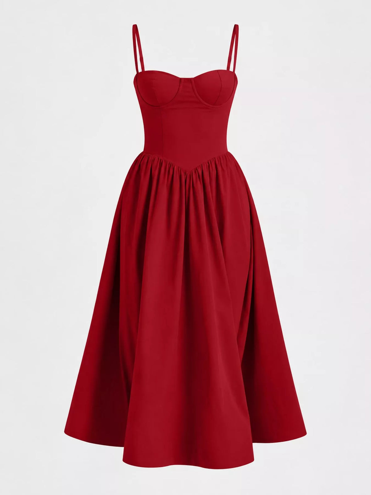 Sweetheart Neck Midi Cami Dress