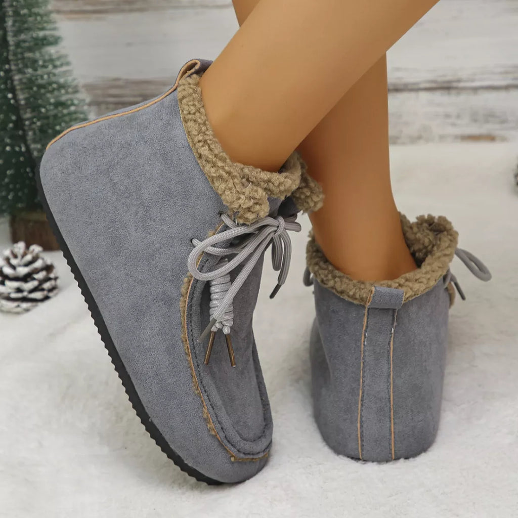 Lace Up Flats Ankle Boots