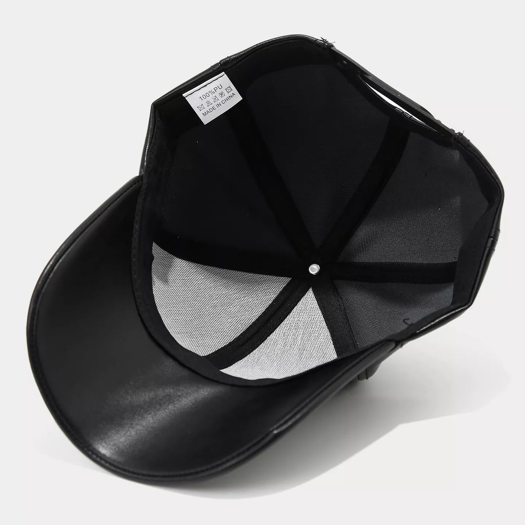 PU Leather Baseball Cap