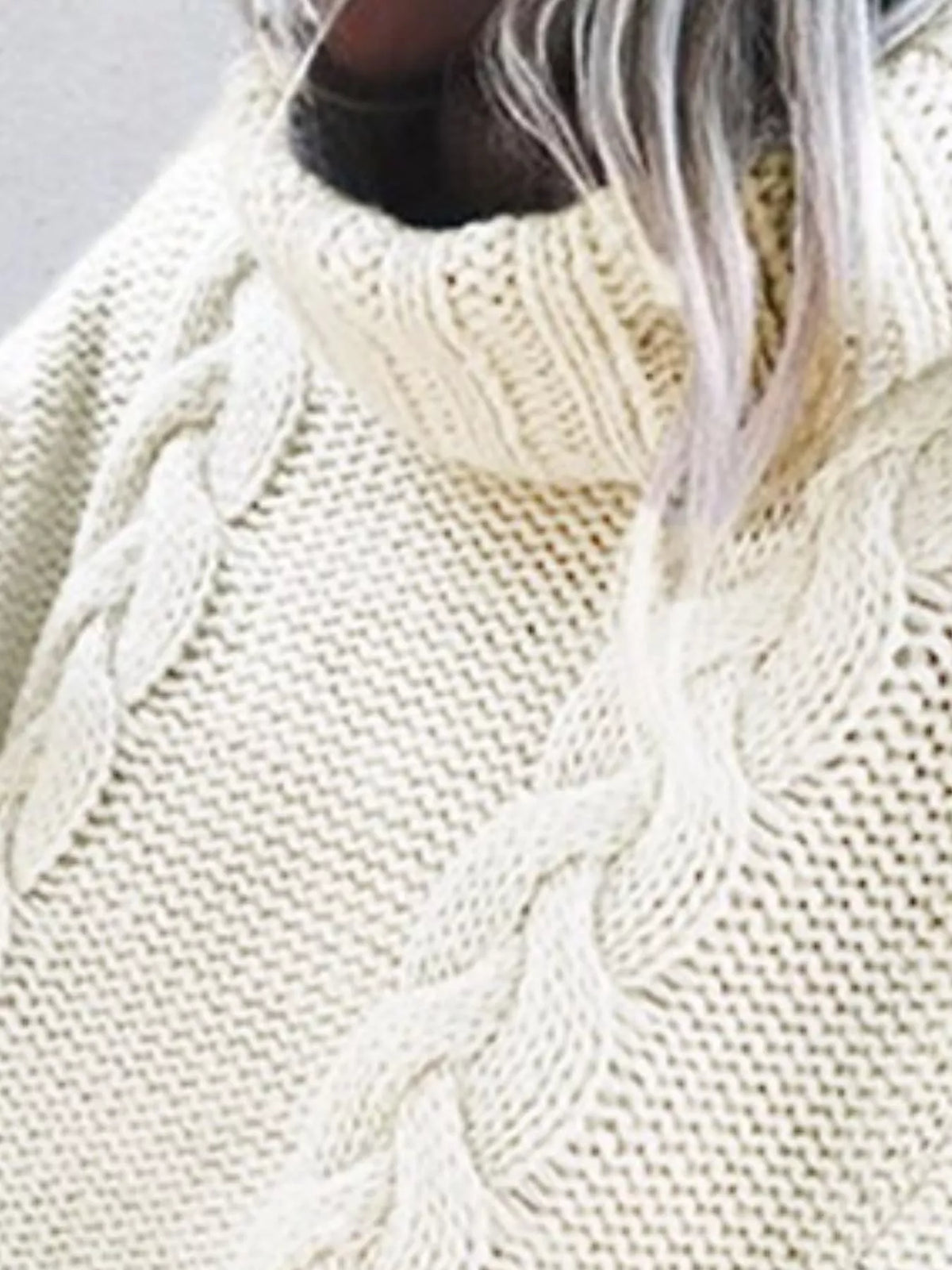 Cable-Knit Turtleneck Sweater