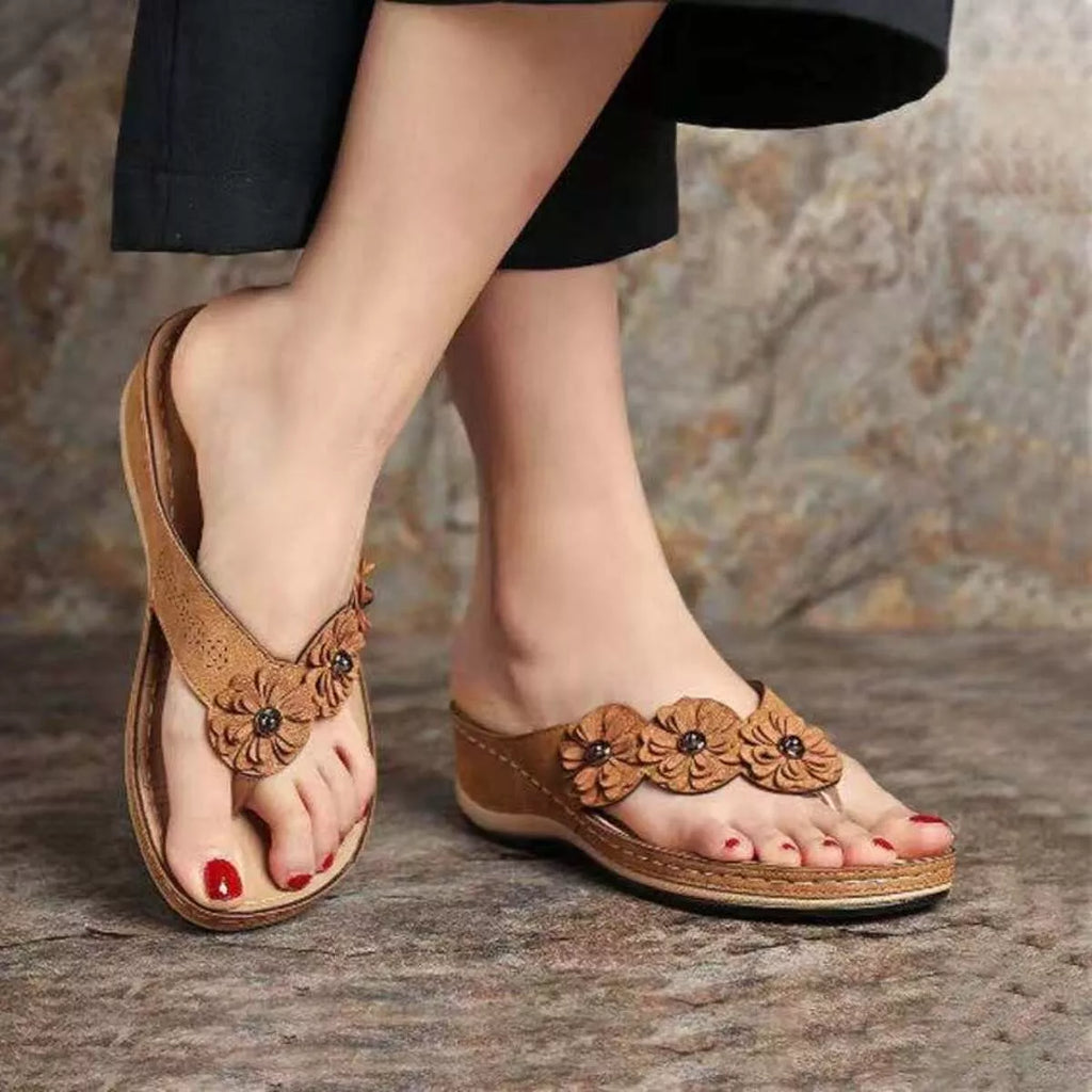 Toe Post Wedge Sandals