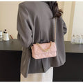 Quilted Chain Strap Crossbody Bag