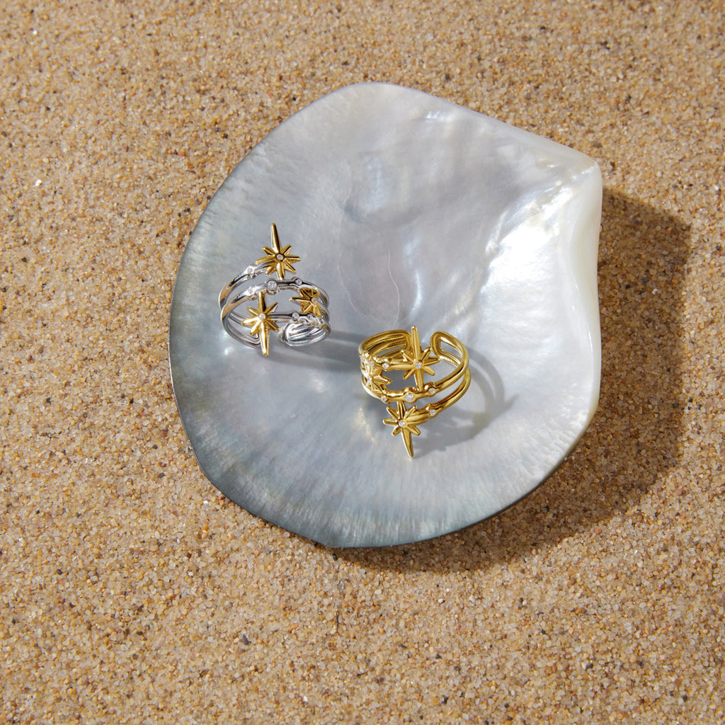 Starburst Zircon Ring Collection