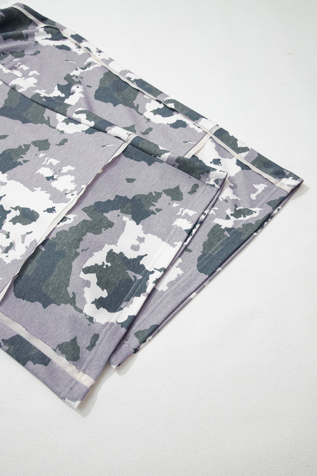 Brown Camo Drawstring Waist Patch Pocket Plus Size Pants