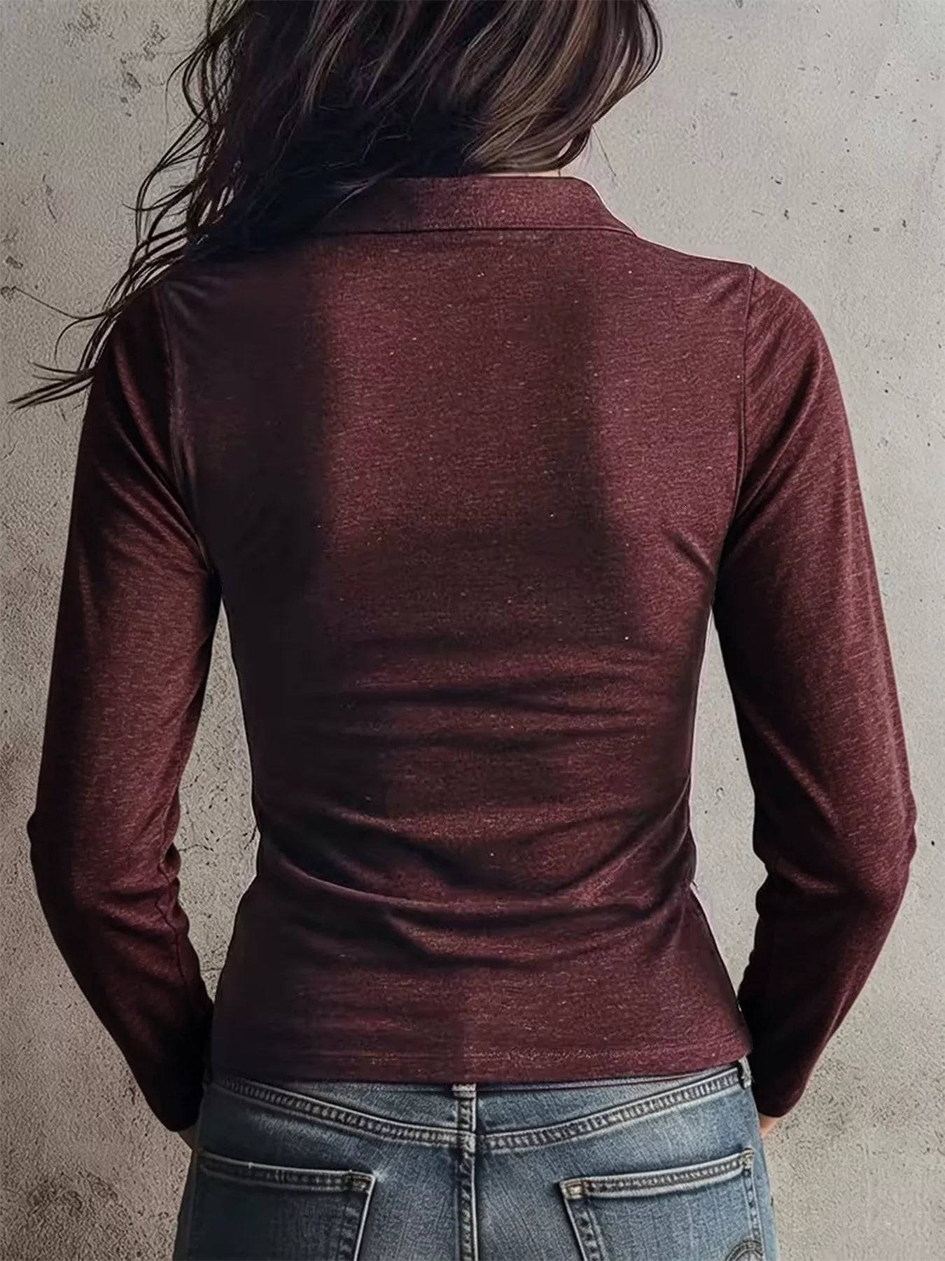 Slim Fit Long Sleeve Quarter-Zip T-Shirt