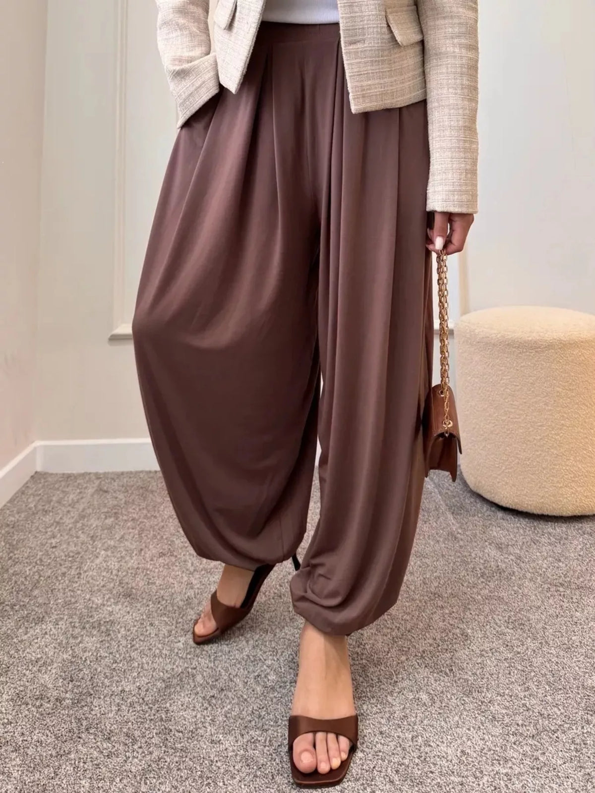 High-Waisted Wide-Leg Pants