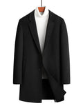 Men's Plus Size Button Up Long Sleeve Coat