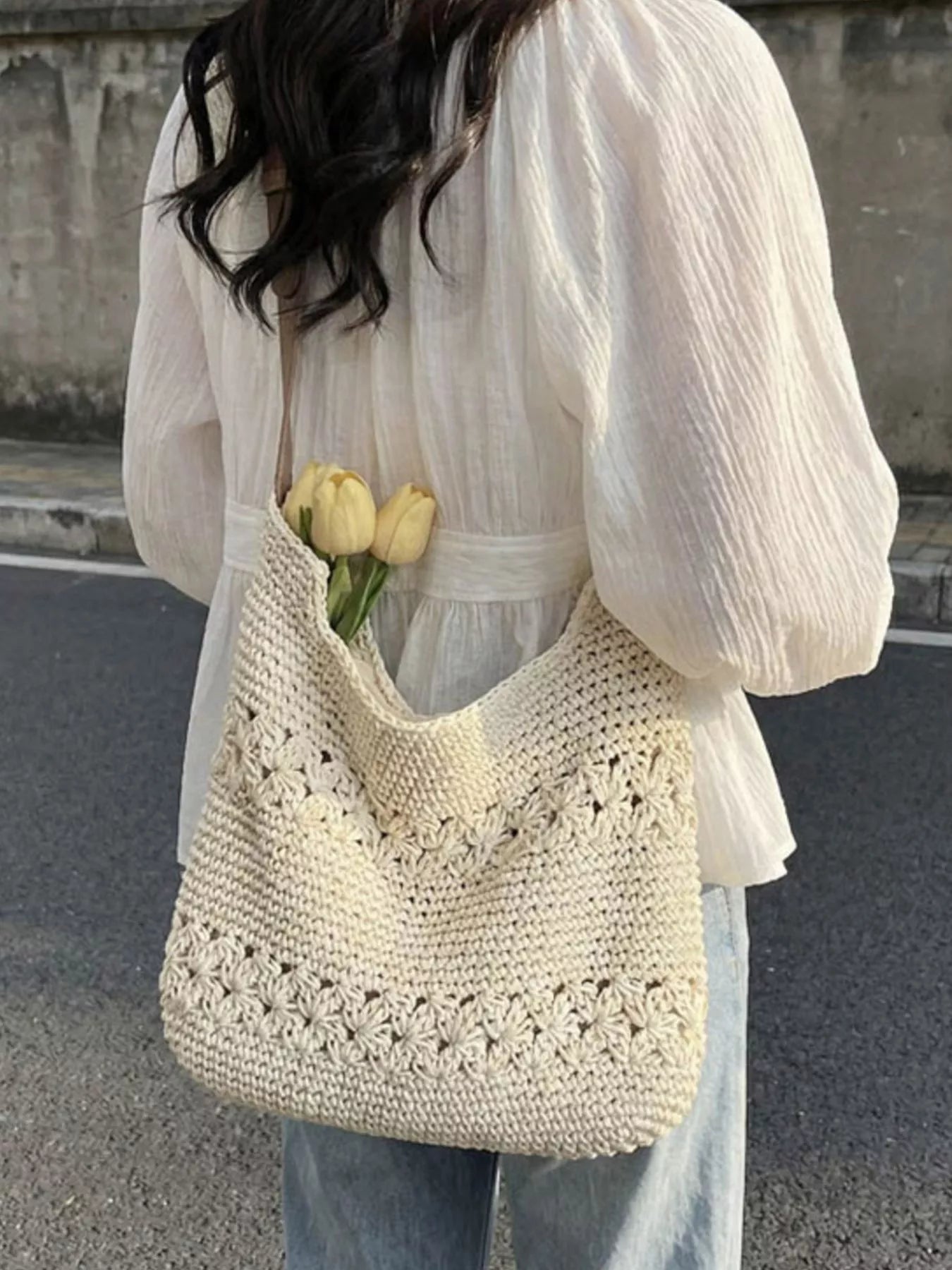 Crochet Knit Shoulder Bag