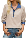 Button Detail Raglan Sleeve Top