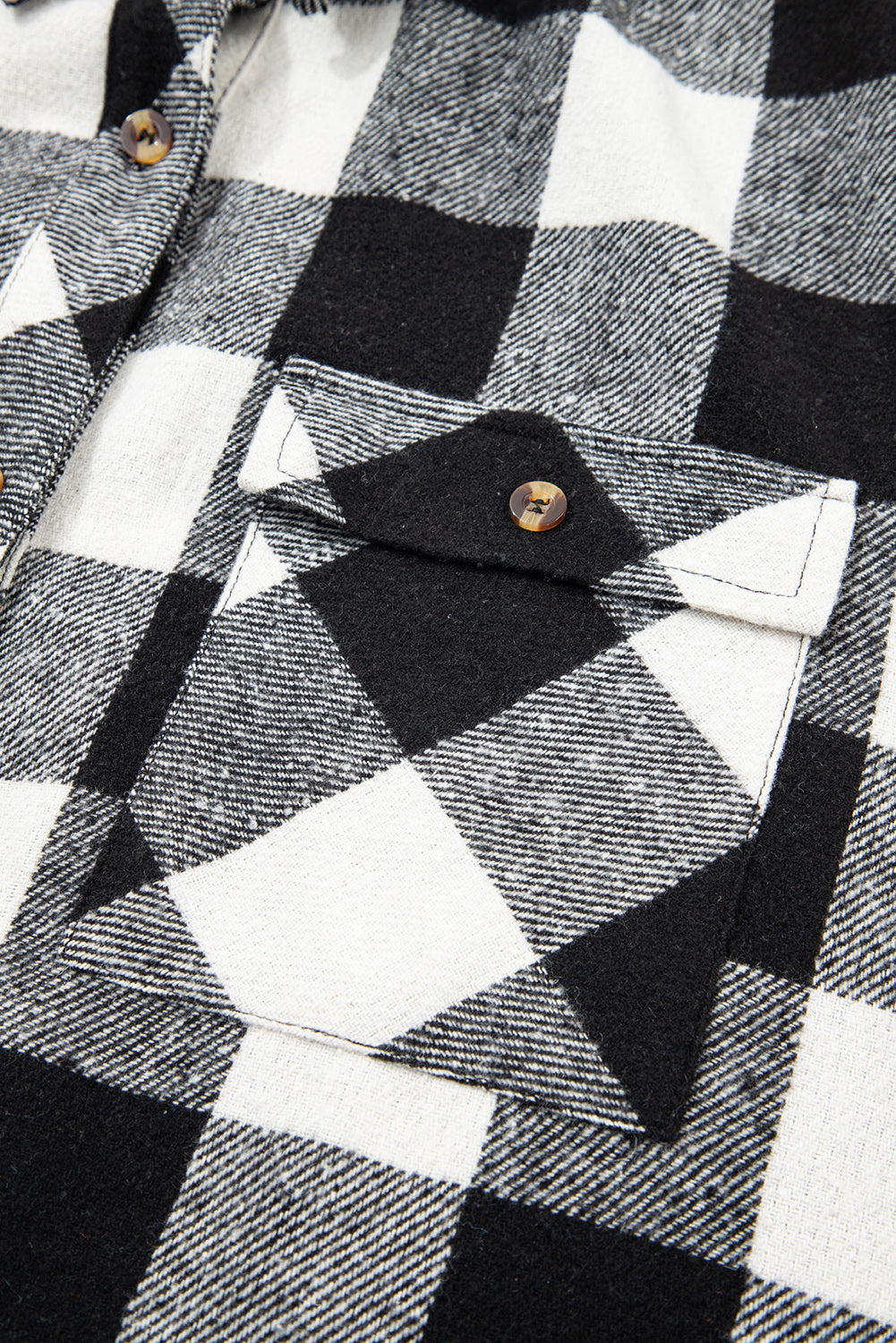 Plaid Patchwork Drawstring Hooded Shacket