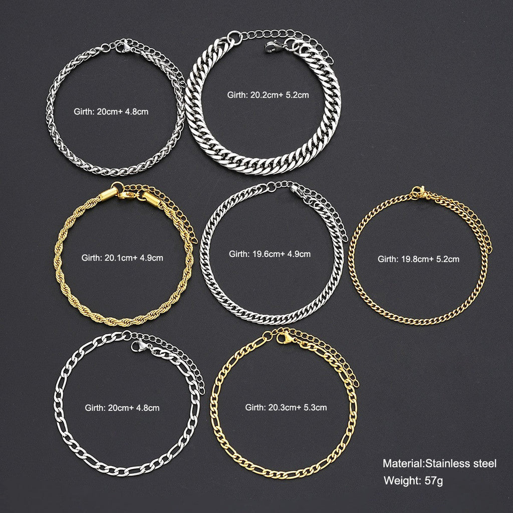 Stainless Steel European And American-style Mens And Womens Bracelet