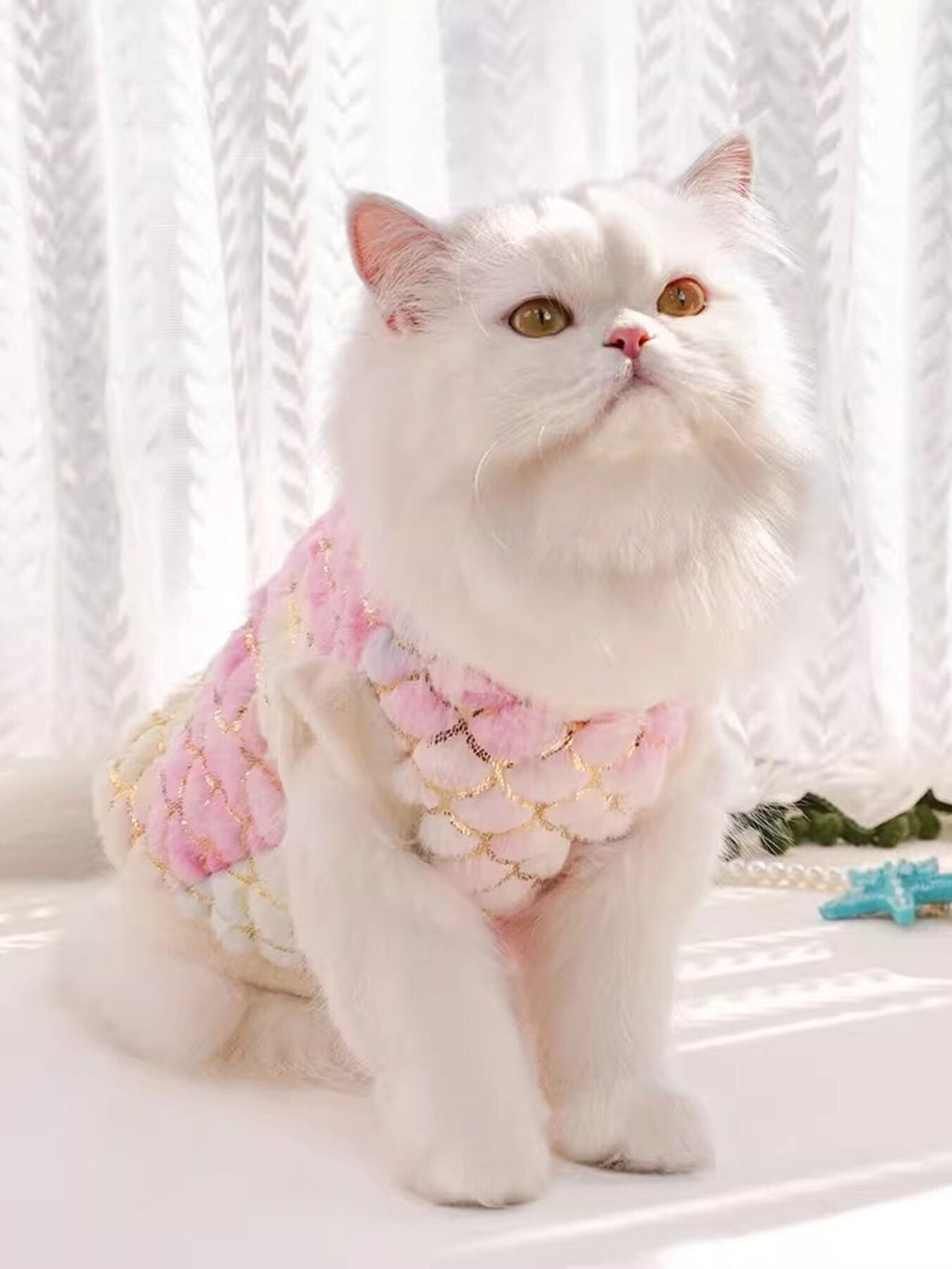 Mermaid Scale Plush Pet Top