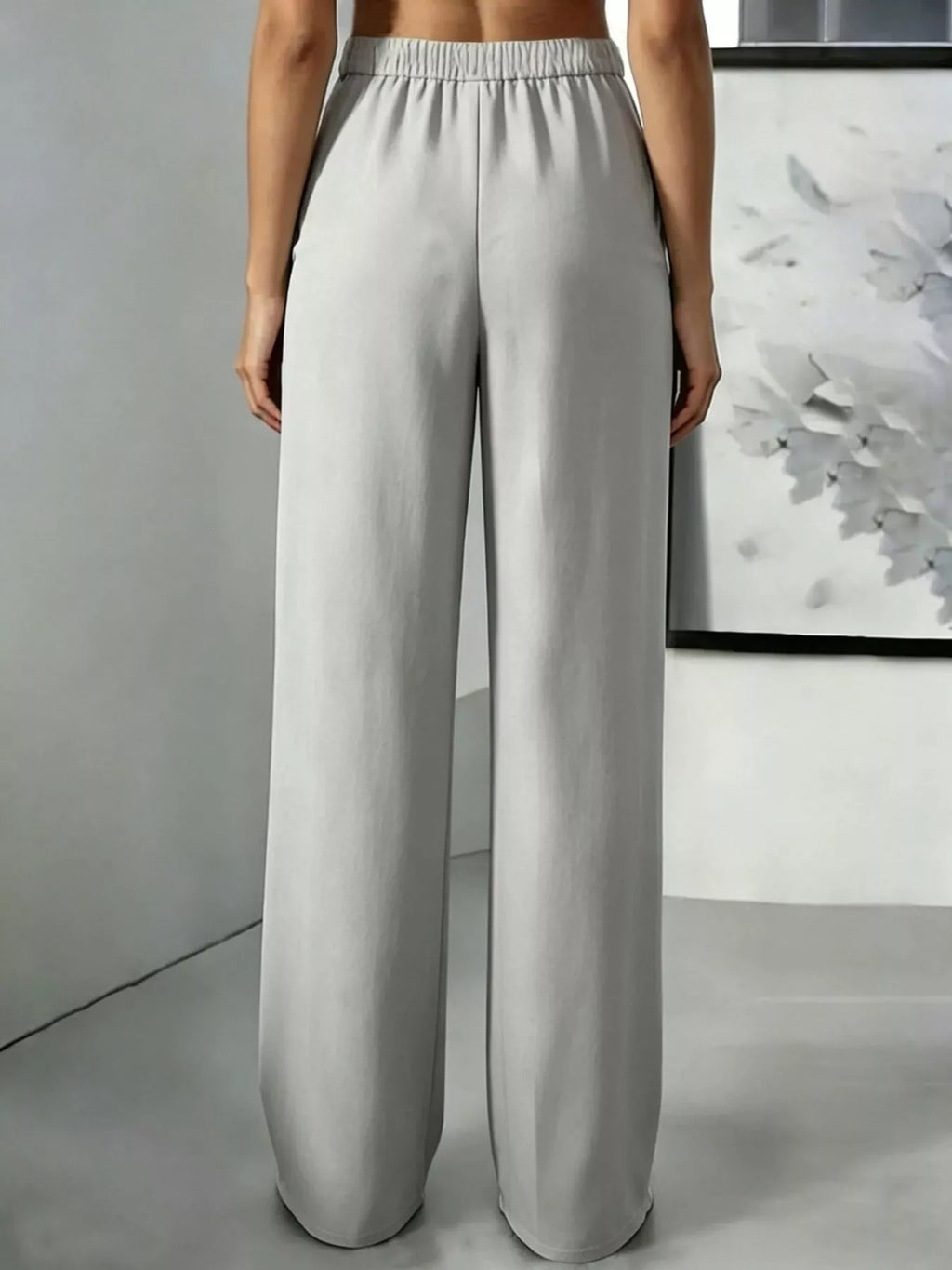 High-Waisted Pleated Wide-Leg Pants
