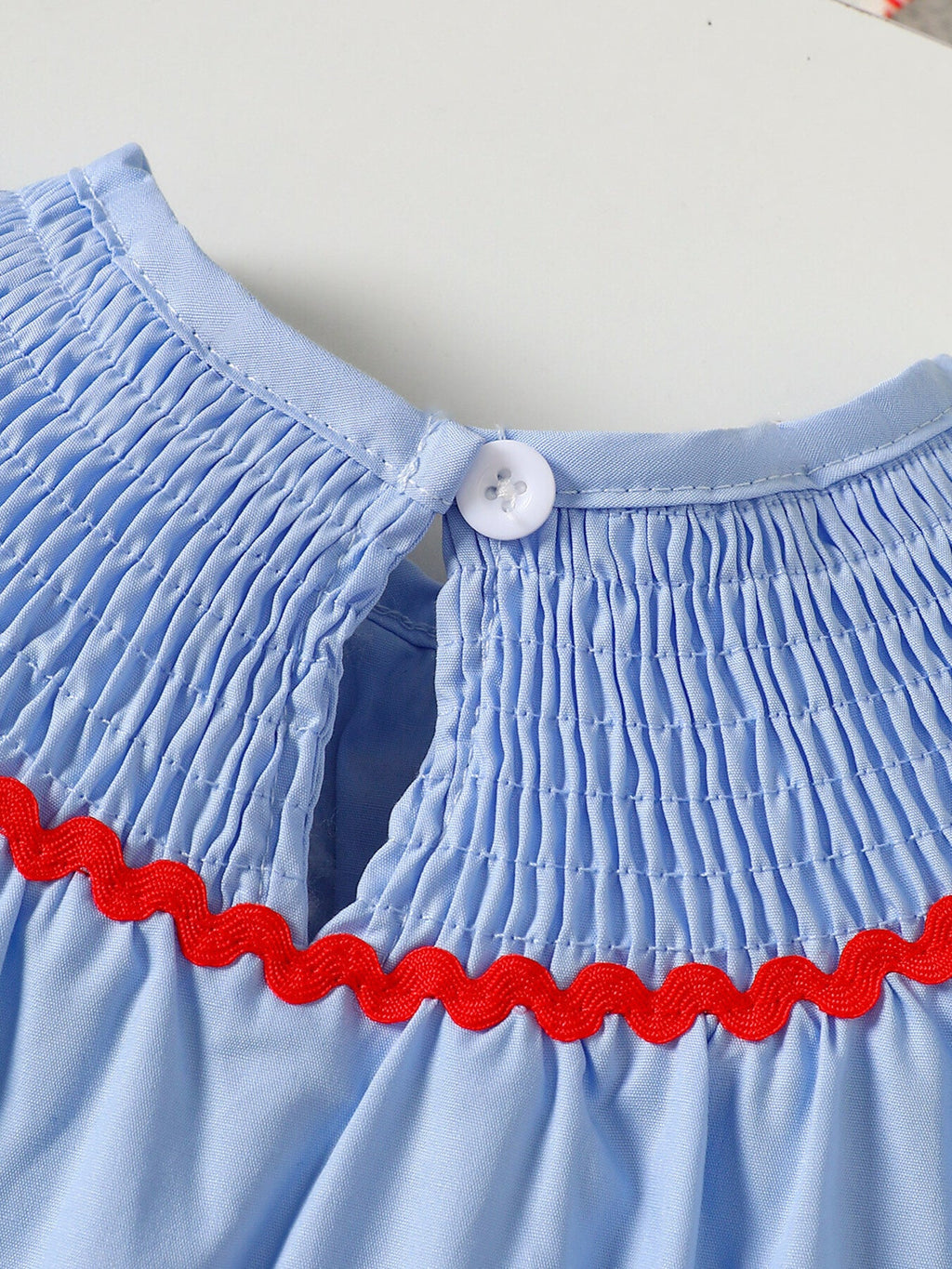 Children's American Flag Smocked Top and Shorts Set