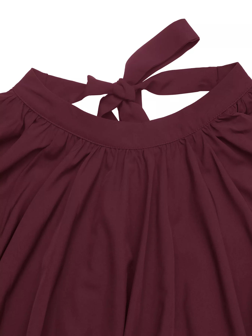 Tie Back Balloon Sleeve Blouse