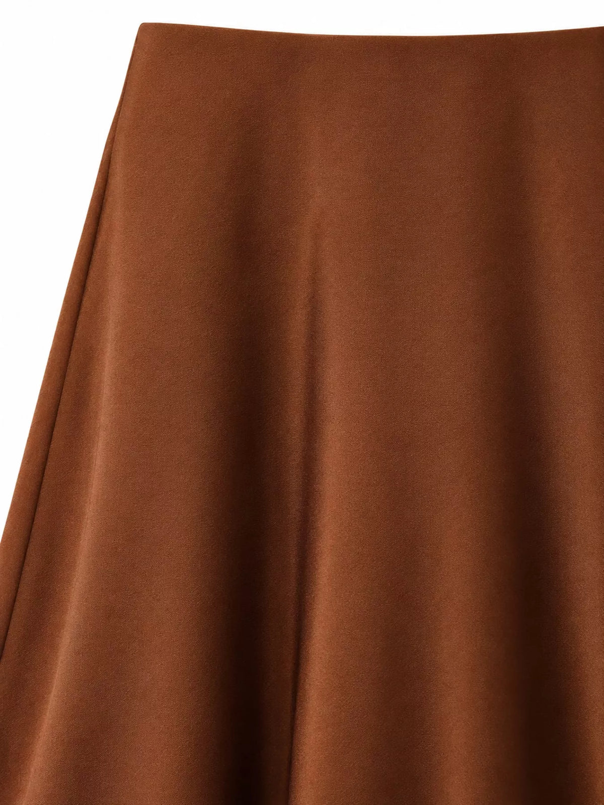Full Size High-Waisted Satin Midi Skirt Plus Size