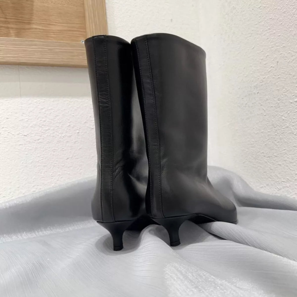 Point Toe Kitten Heels Boots