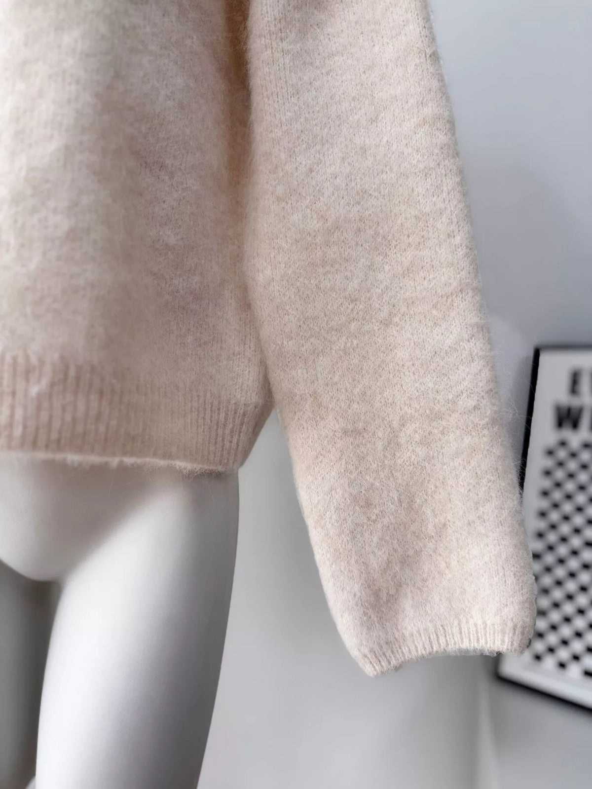 Fuzzy Knit Button-Down Cardigan