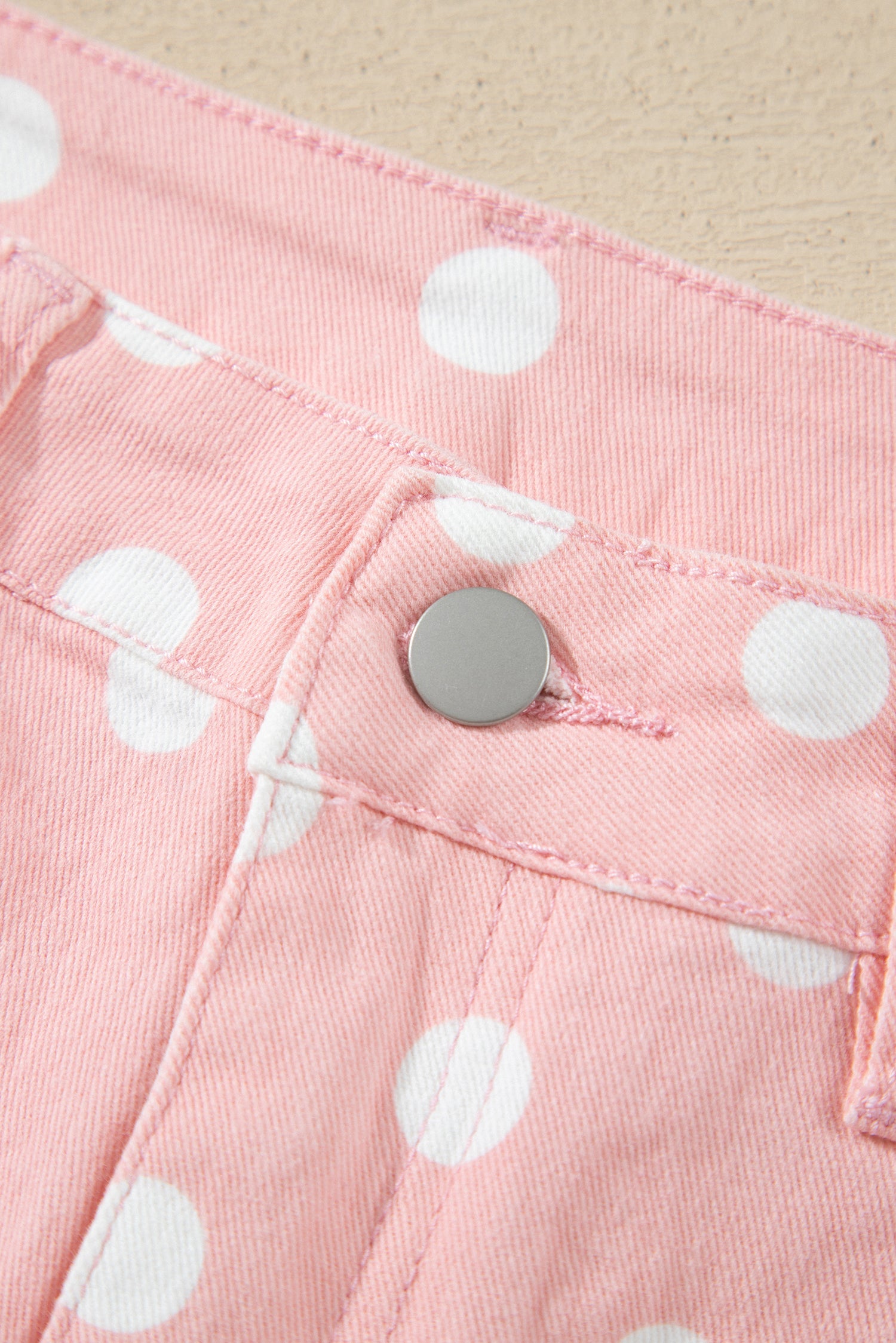 Sky Blue Polka Dot Casual Slim Fit Jeans