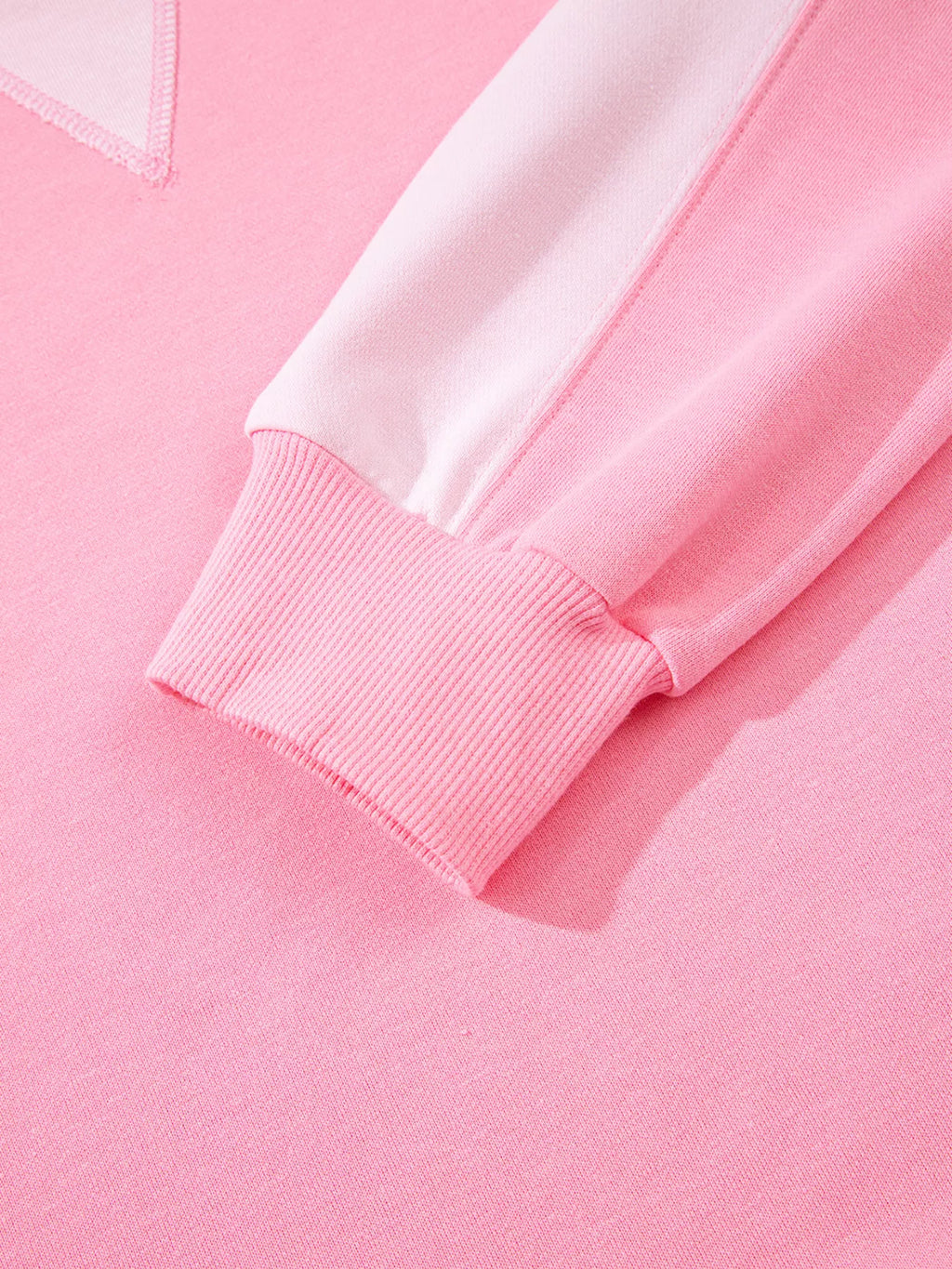 2-tone Color Block Patchwork Drop Shoulder Sweatshirt