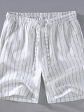 Men's Plus Size Striped Drawstring Shorts