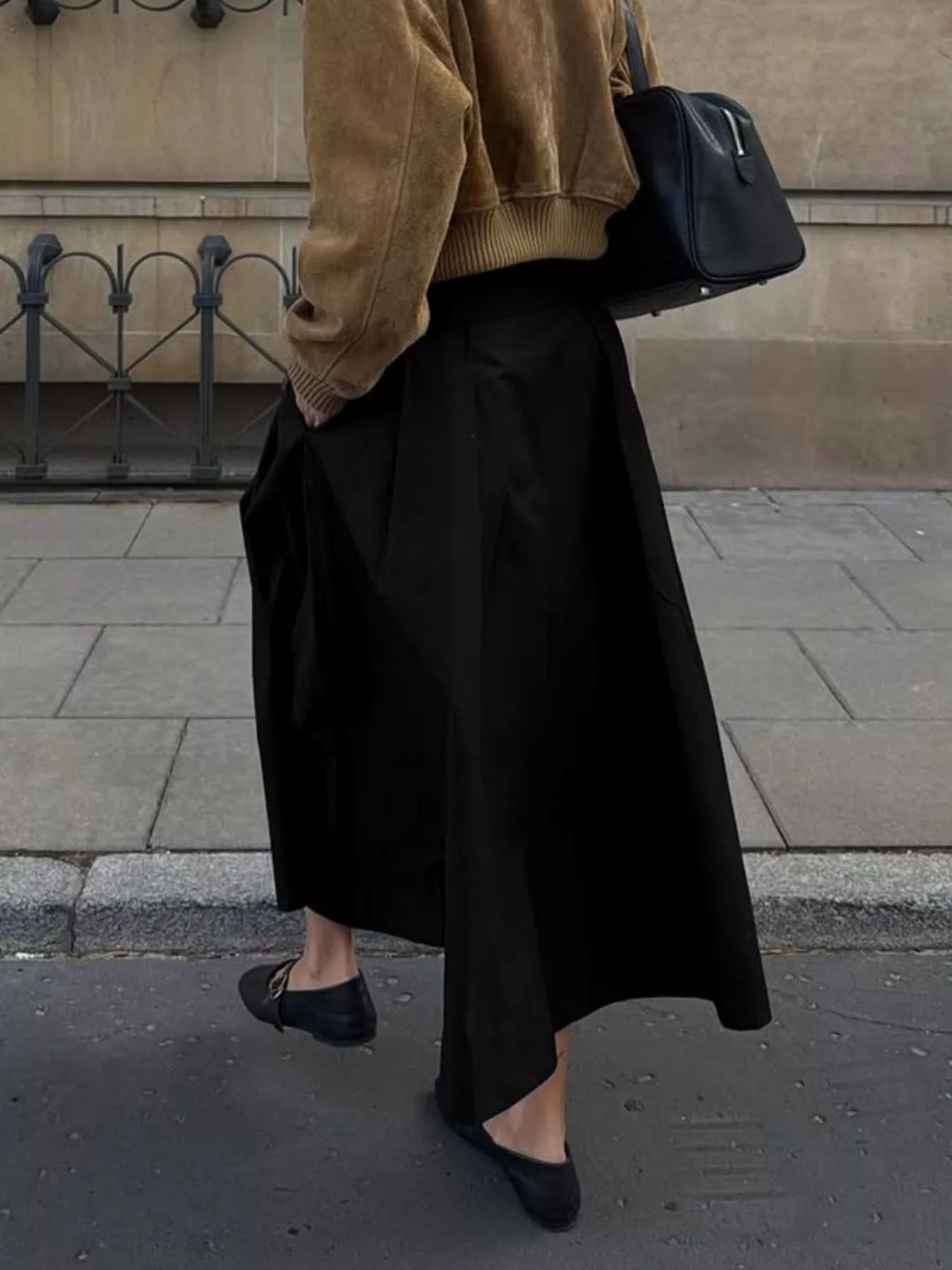 High-Waisted A-Line Skirt
